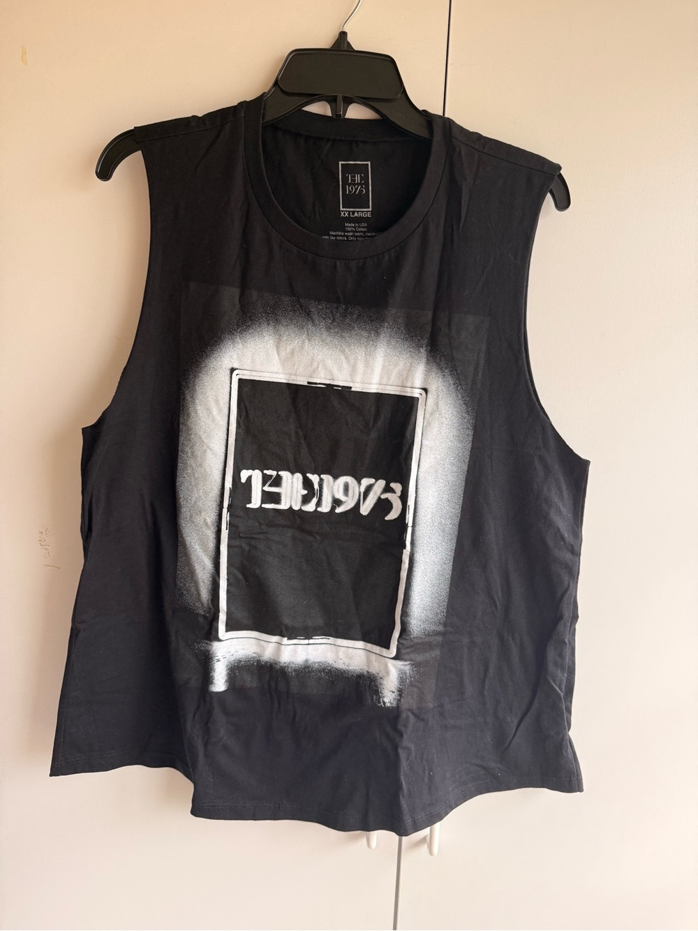The 1975 Black Graphic Muscle Tee - Bold Logo
